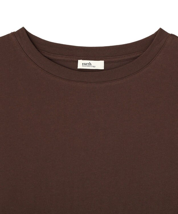 earth music&ecology 【遮熱・接触冷感・UVカット】フレンチスリーブTシャツ Brown