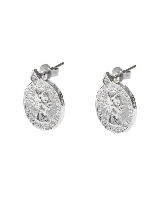 earth music&ecology ２WAYコインビジューピアス Silver