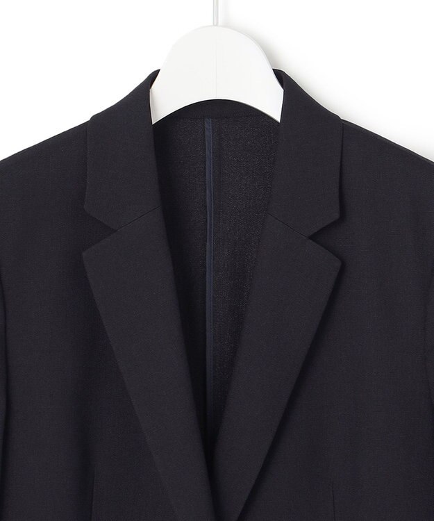 23区 【セットアップ対応/洗える】アイアスマットストレッチ テーラード ジャケット ネイビー系