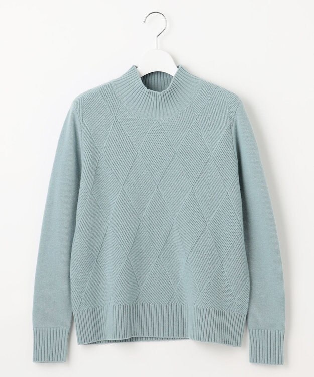 J.PRESS LADIES 【WEB限定カラーあり・洗える】CAT ハイネックプルオーバー ニット ミントブルー系
