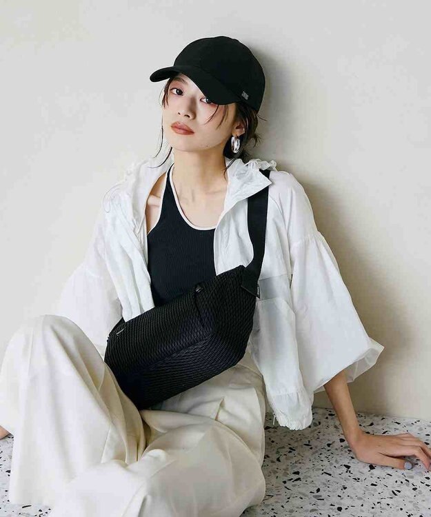 TOPKAPI 【Breath TOPKAPI】ポリメッシュ ショルダーバッグ ブラック