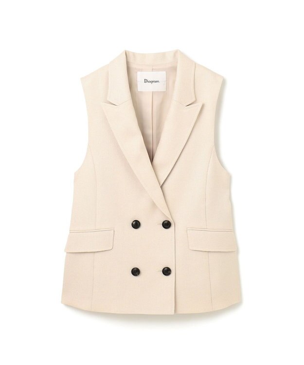 GRACE CONTINENTAL バックフリルベスト ベージュ