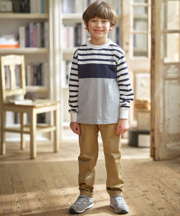 J.PRESS KIDS 【100-130cm】ボーダーミックス カットソー ネイビー系1