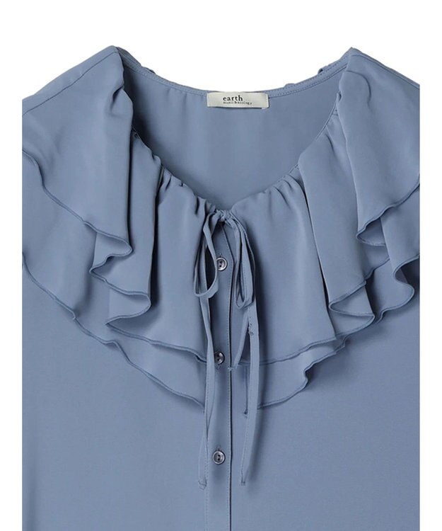 earth music&ecology メローラッフルブラウス Sax