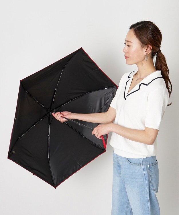 MOONBAT POLO RALPH LAUREN（ポロ ラルフローレン）晴雨兼用日傘 バイカラー 遮光率100% 遮熱 UV ディープブルー