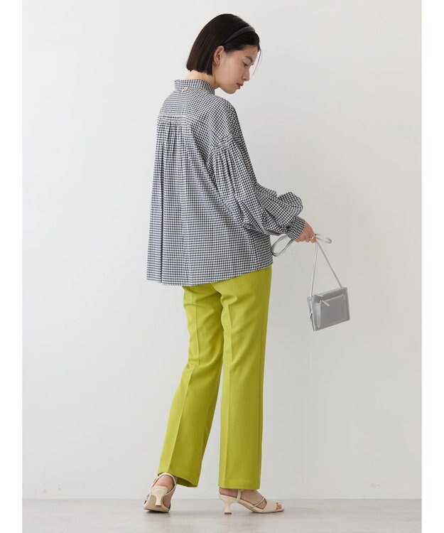 AMERICAN HOLIC ＵＶカット／接触冷感ギャザースリーブブラウス　 Gingham Check
