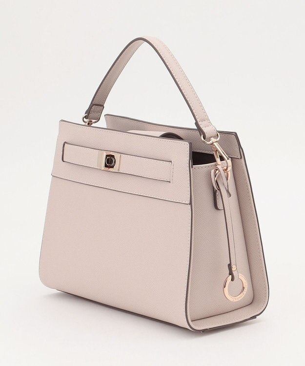 組曲 ベルトデザインスクエアショルダーバッグ アイボリー系