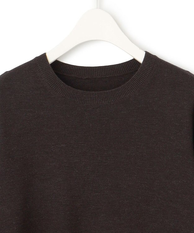 ICB 【洗える】エクストラファインメリノ クルーネックプルオーバー バーントブラウン系