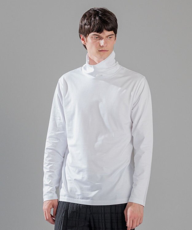 JOSEPH HOMME スビンソフトジャージー　タートルネックカットソー ホワイト系