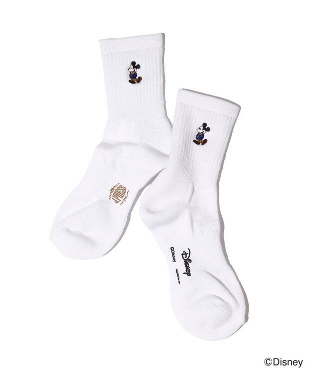 J.PRESS MEN 【DISNEY COLLECTION】ワンポイント ソックス / ミッキーマウス ホワイト系
