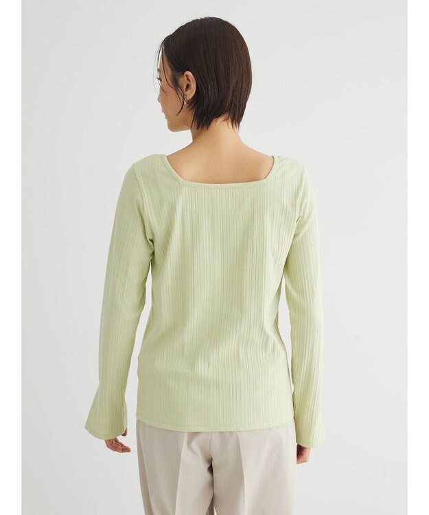 Green Parks 前後２ＷＡＹカットリブプルオーバー Lime Green