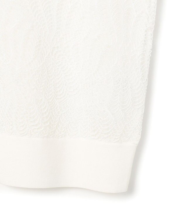 23区 L 【先行予約】ラッセルレース ニット カーディガン アイボリー系