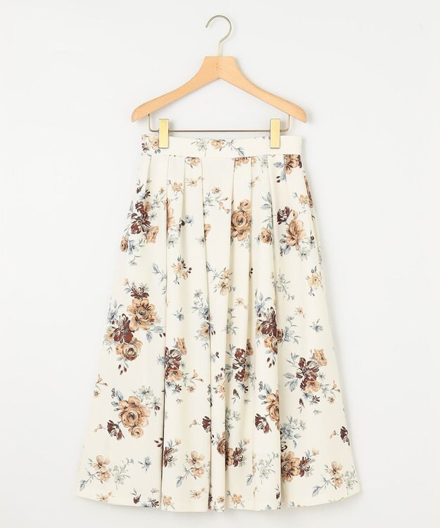 組曲 ローズシックプリント スカート アイボリー系5
