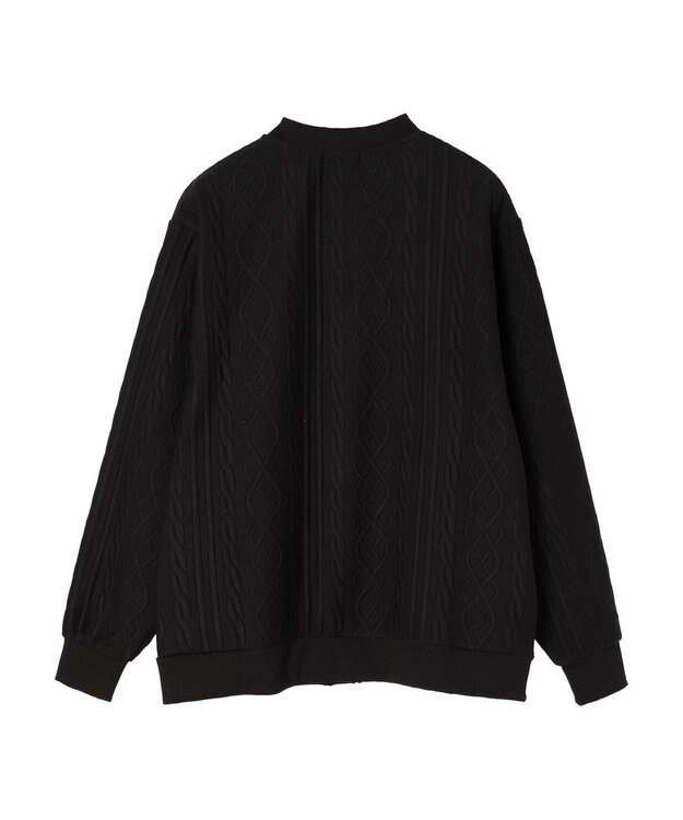 CRAFT STANDARD BOUTIQUE ケーブル柄カットカーディガン1 Black