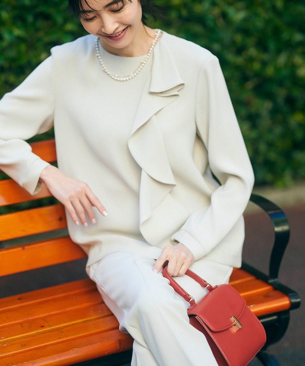 組曲 トップハンドルハンド バッグ オレンジ系