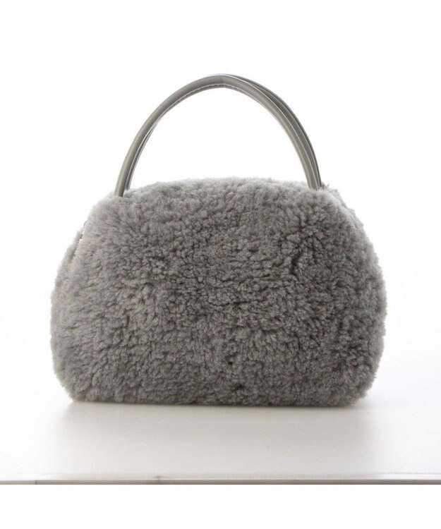 UNBILLION カシュカシュ cachecache / ボアボックスミニトートバッグ ライトグレー