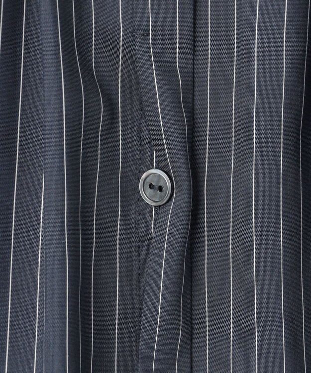 23区 【先行予約】ドライシアーストライプ フロントタック ブラウス ネイビー系