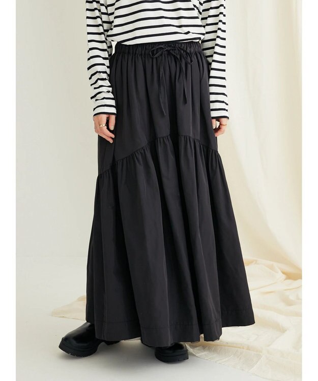 CRAFT STANDARD BOUTIQUE リバーシブルチュールスカート Black