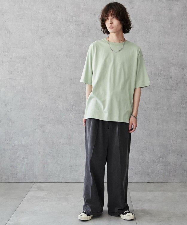 WEGO 【ユニセックス着用ITEM/綿100%/XSSMLサイズ展開】リラックスフィットコットンT グリーンその他