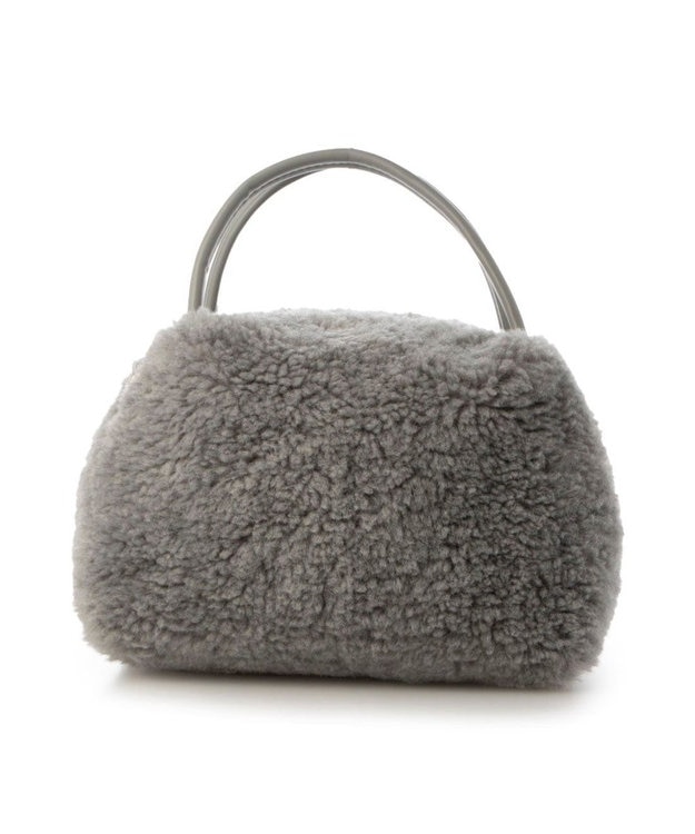 UNBILLION カシュカシュ cachecache / ボアボックスミニトートバッグ ライトグレー