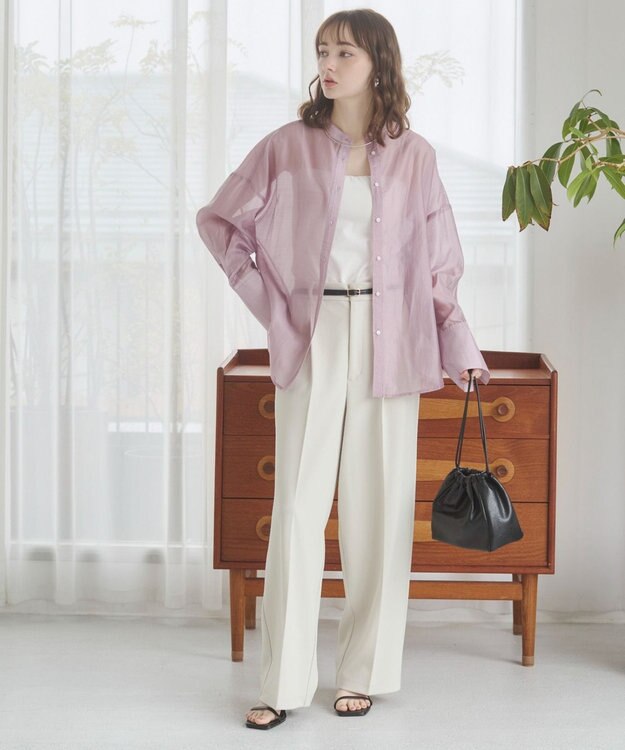 WEGO 【ANGIE VINTAGE】シアーシャツ ライトパープル