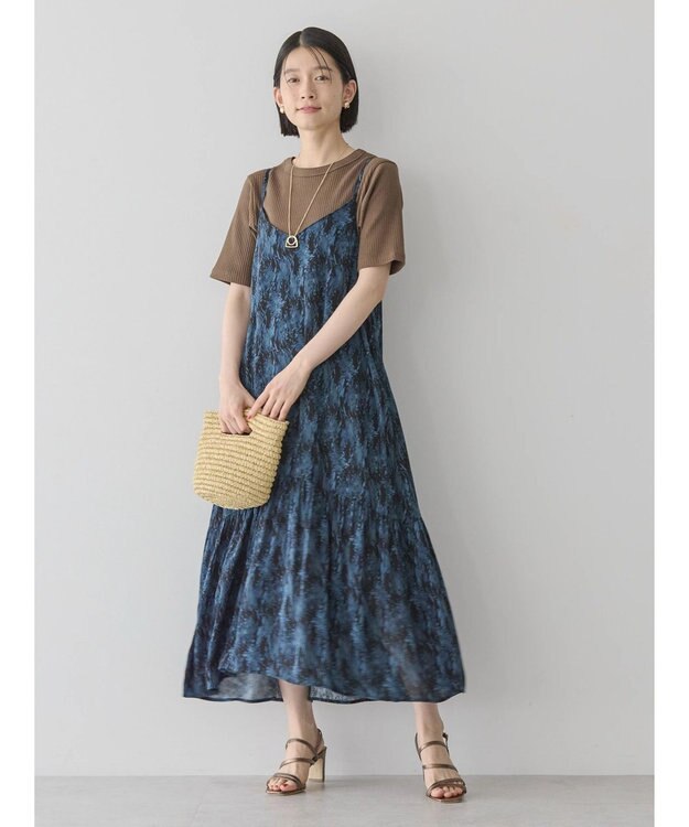 AMERICAN HOLIC ティアードキャミワンピース Navy