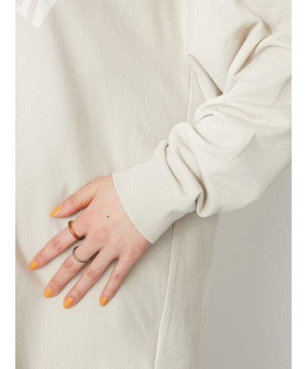 CRAFT STANDARD BOUTIQUE プリント裏毛チュニック Ivory