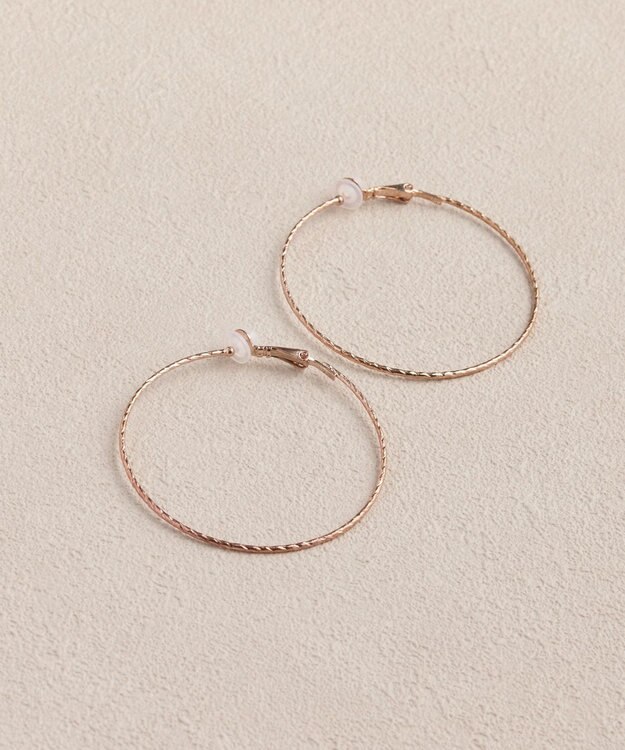 Phoebe ツイストラインフープイヤリング　ローズゴールド ローズゴールド