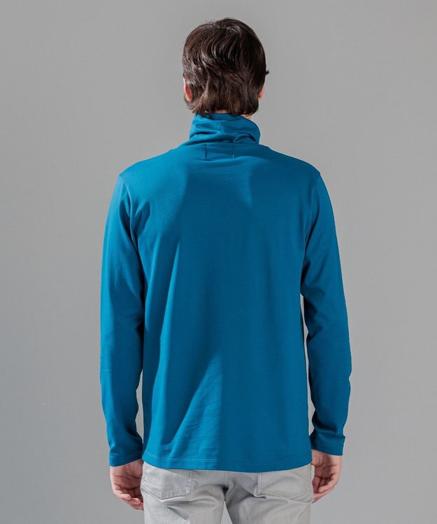 JOSEPH HOMME スビンソフトジャージー　タートルネックカットソー ダルブルー系