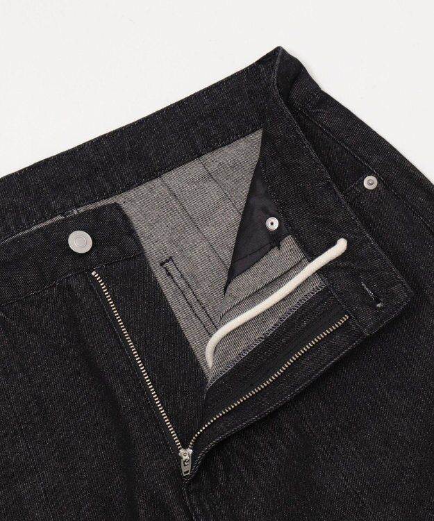 WEGO センタータックバギーフレアデニム デニムブラック