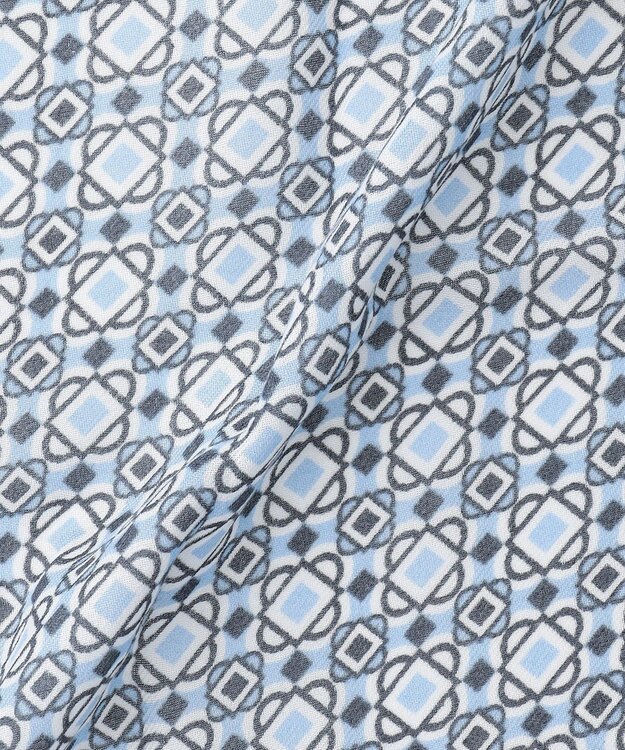 JOSEPH ABBOUD 【ドイツ/bugatti×V.FRAAS】ビンテージタイルモチーフ ストール サックスブルー系7