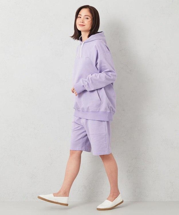 JOSEPH ABBOUD MOUNTAIN 【SPACE／UNISEX】オーガニックコットン使用 ヴィンテージインレー パーカー ライラック系