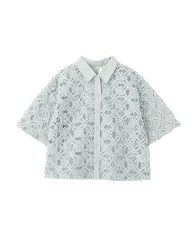 AMERICAN HOLIC アートレース半袖シャツ Grayish Khaki