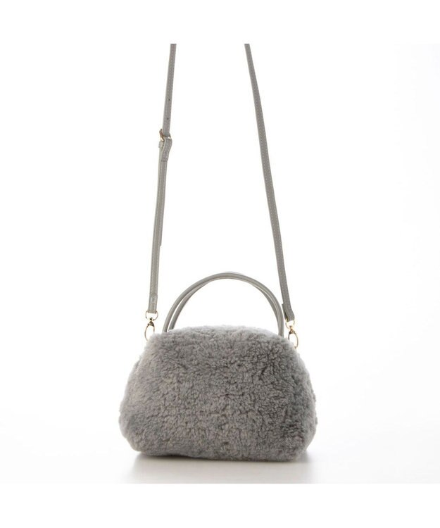 UNBILLION カシュカシュ cachecache / ボアボックスミニトートバッグ ライトグレー