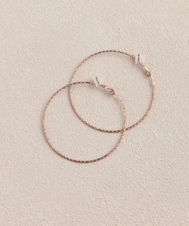 Phoebe ツイストラインフープイヤリング　ローズゴールド ローズゴールド