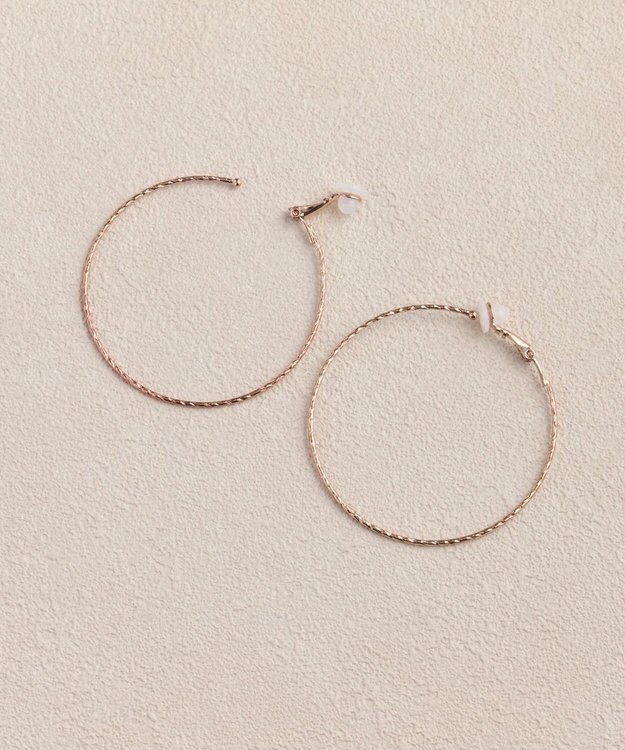 Phoebe ツイストラインフープイヤリング　ローズゴールド ローズゴールド