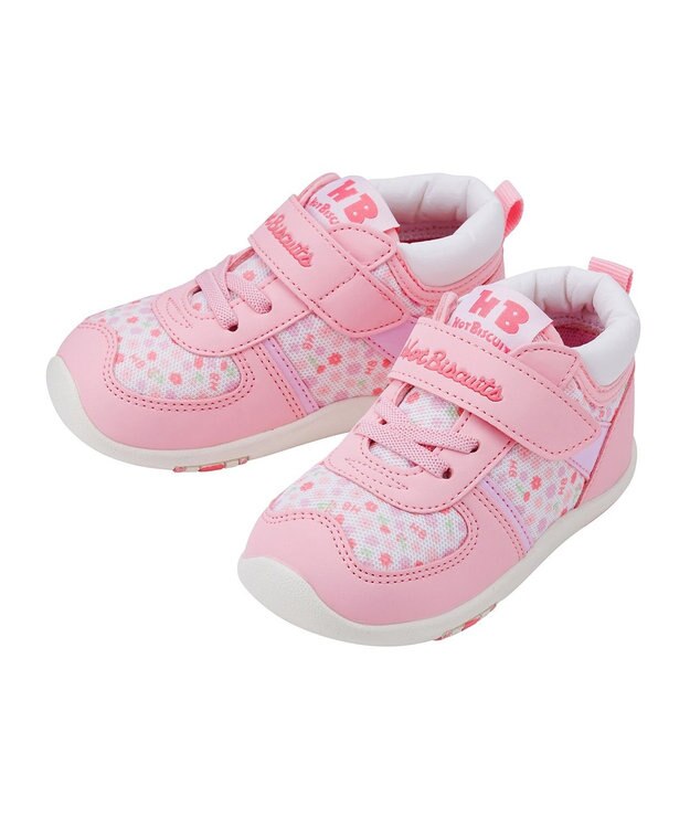 MIKI HOUSE HOT BISCUITS 【13-15.5cm】 スポーティ セカンド ベビーシューズ ピンク