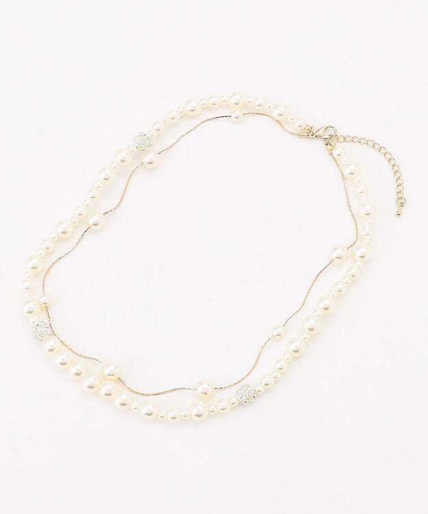 ANY SIS ロンデルパール調ステーション ネックレス キスカ