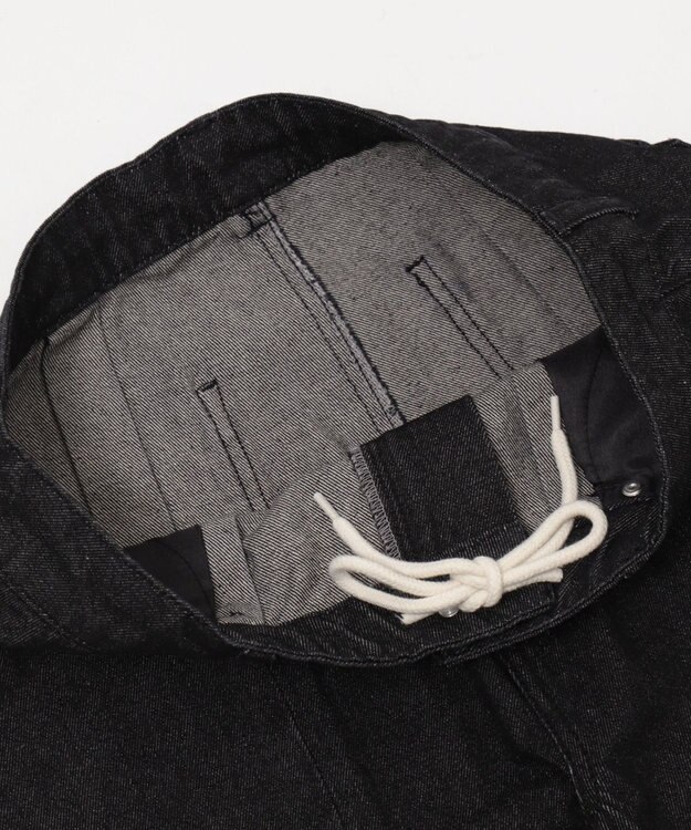 WEGO センタータックバギーフレアデニム デニムブラック