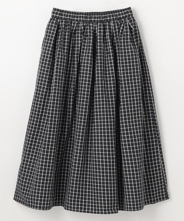 ANY L 【ウエストゴム】タックギャザーフレアスカート チェック