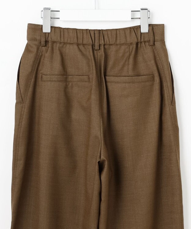 自由区 【SHIHOさん着用】デニムライクツイルカーブテーパード パンツ ブラウン