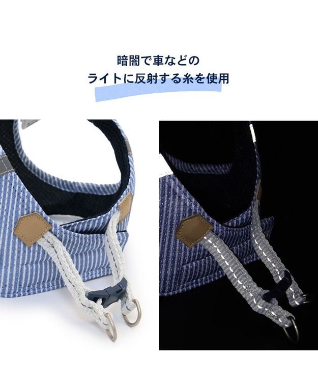 PET PARADISE 犬 ハーネス メッシュ ベスト ハーネス 【ＳＳ】 小花柄／マリン マリン