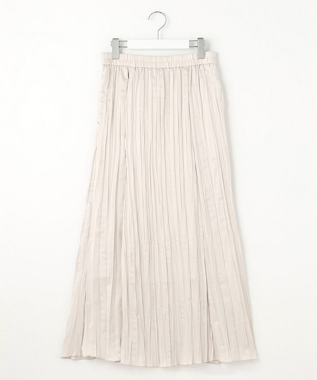 23区 【SLOW/一部店舗限定】リンクルサテン スカート アイボリー系