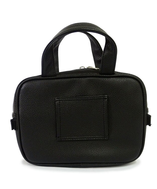 +RING 【プラスリング】【数量限定】メンズ向け  synthetic leather mini boston bag BLK SR403 黒