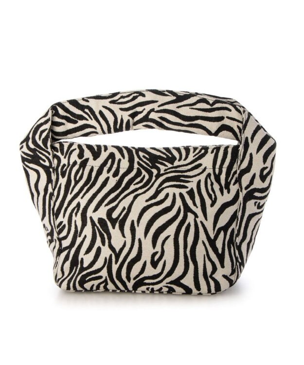 UNBILLION カシュカシュ cache cache / フラワー＆アニマル柄ワンハンドルバッグ ゼブラ