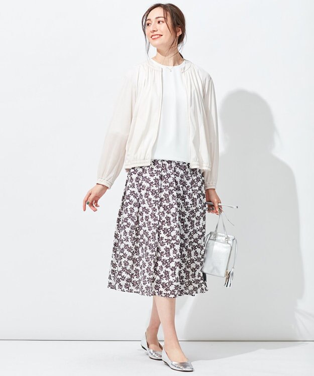 自由区 L 【洗える/冷房対策にも】シアーブルゾン ベージュ系