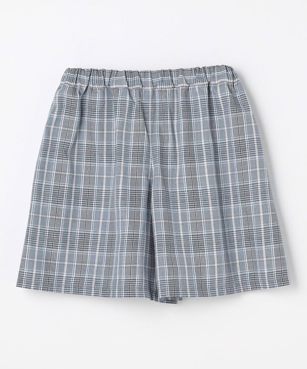 組曲 KIDS 【150-160㎝】グレンチェック キュロット サックスブルー