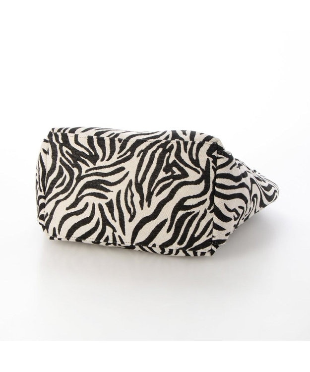 UNBILLION カシュカシュ cache cache / フラワー＆アニマル柄ワンハンドルバッグ ゼブラ