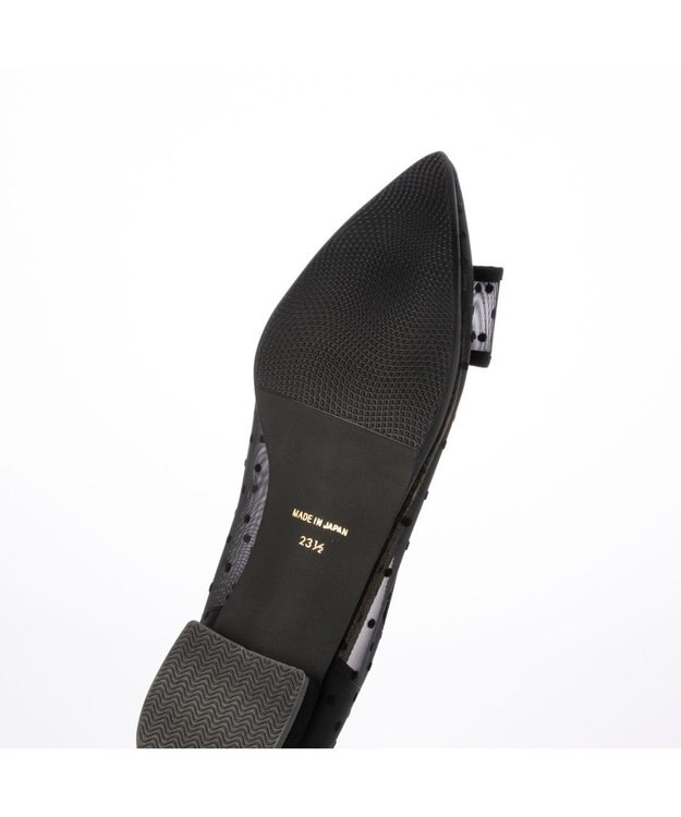 MODE ET JACOMO <carino>ドットチュールパンプス ブラック