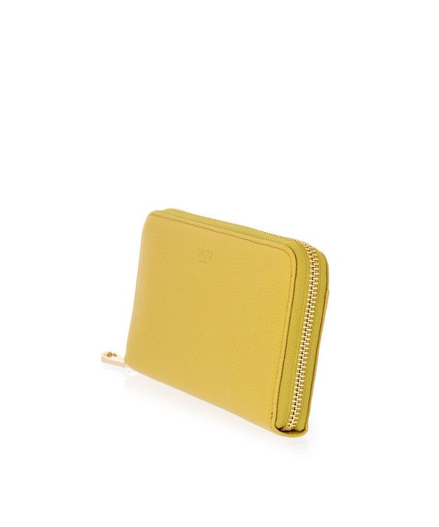 IBIZA 牛革　ラウンドファスナー長財布 ライムイエロー